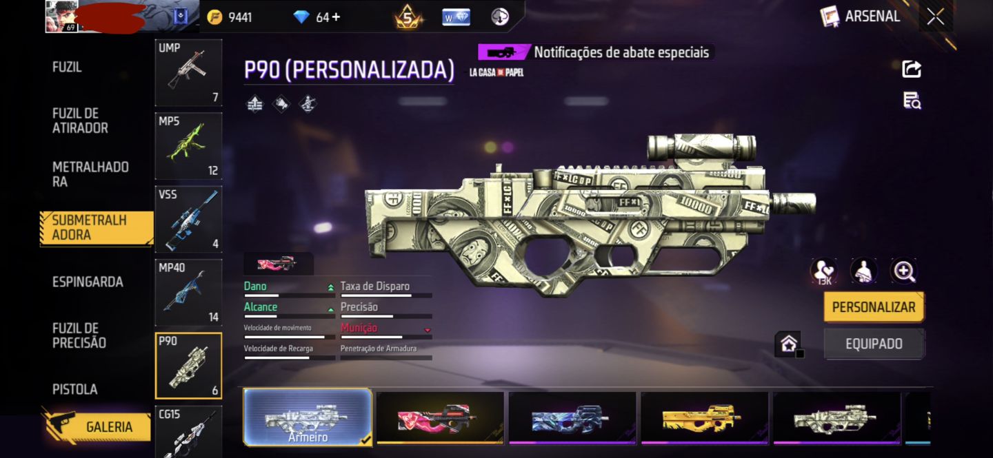 CONTA FREE FIRE ANTIGA - COM 5 DINOS!