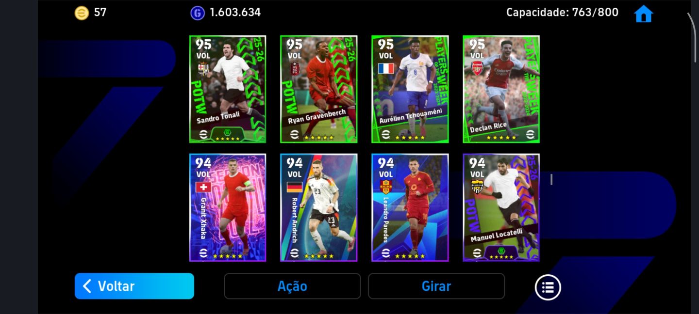 CONTA DE EFOOTBALL MOBILE 3100+ DE FORÇA COLETIVA