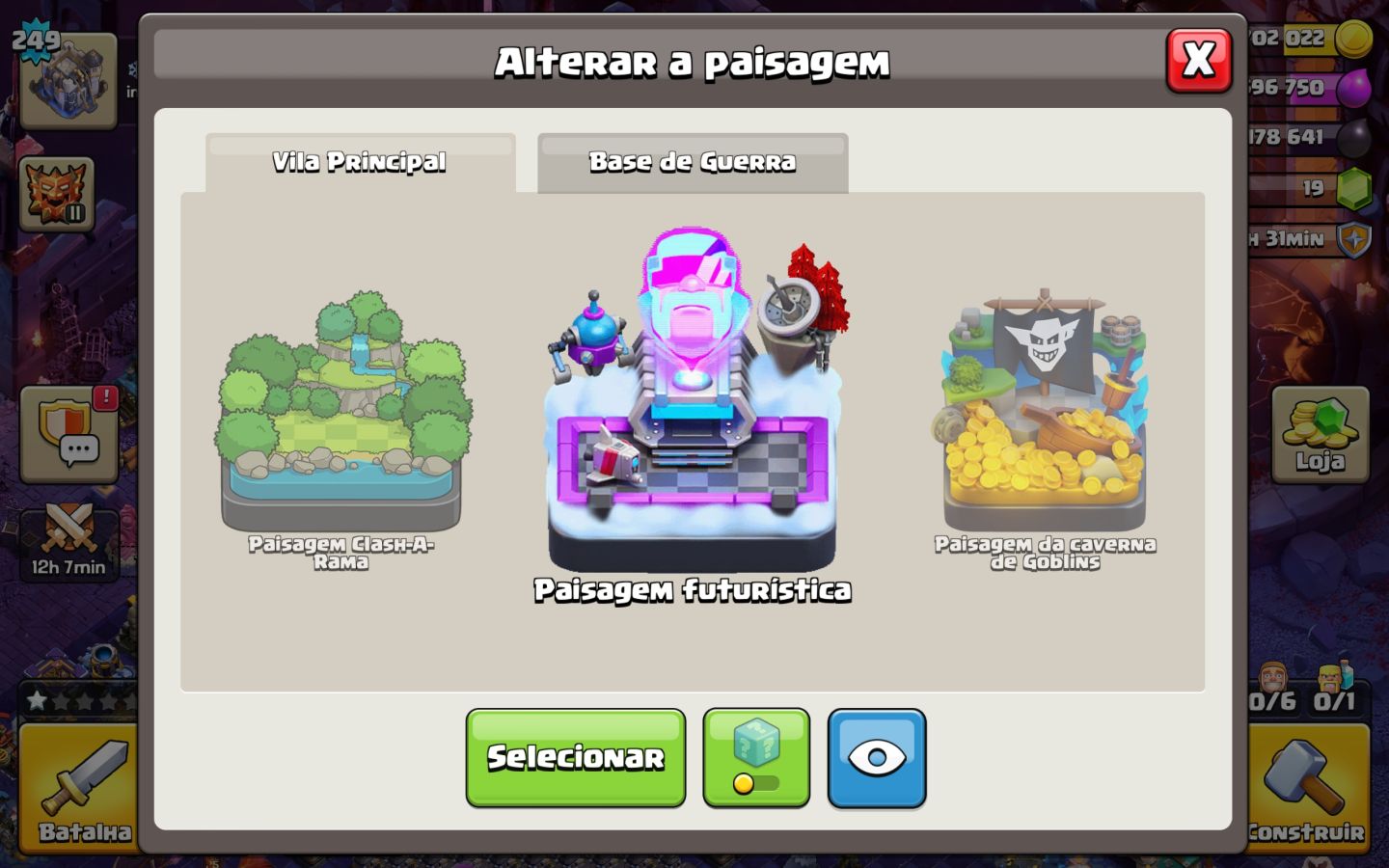 CONTA DO CLASH OF CLANS (CV 18 PRATICAMENTE FULL COM VÁIOS PASSES, SKINS ETC.)
