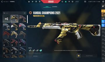 CONTA VALORANT COM VANDAL CHAMPIONS 2021, RANK ATUAL DIAMANTE 3
