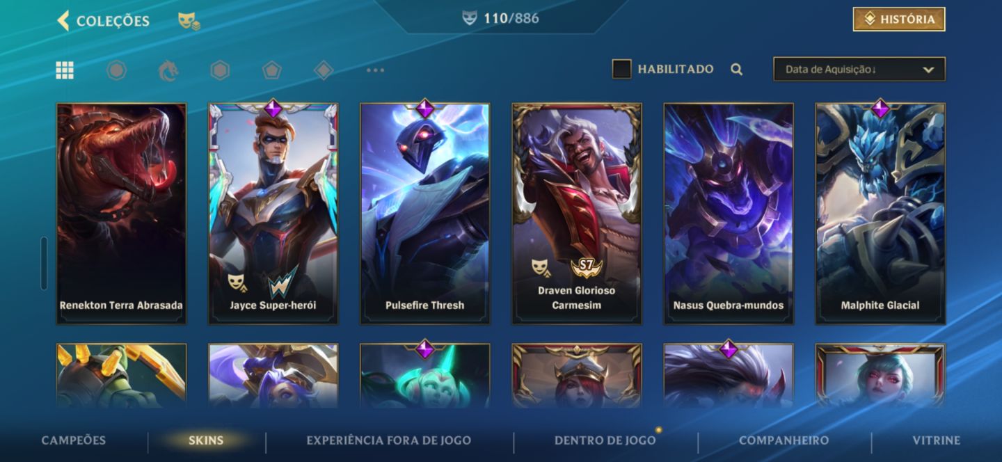 Conta WR top pra deixar como main