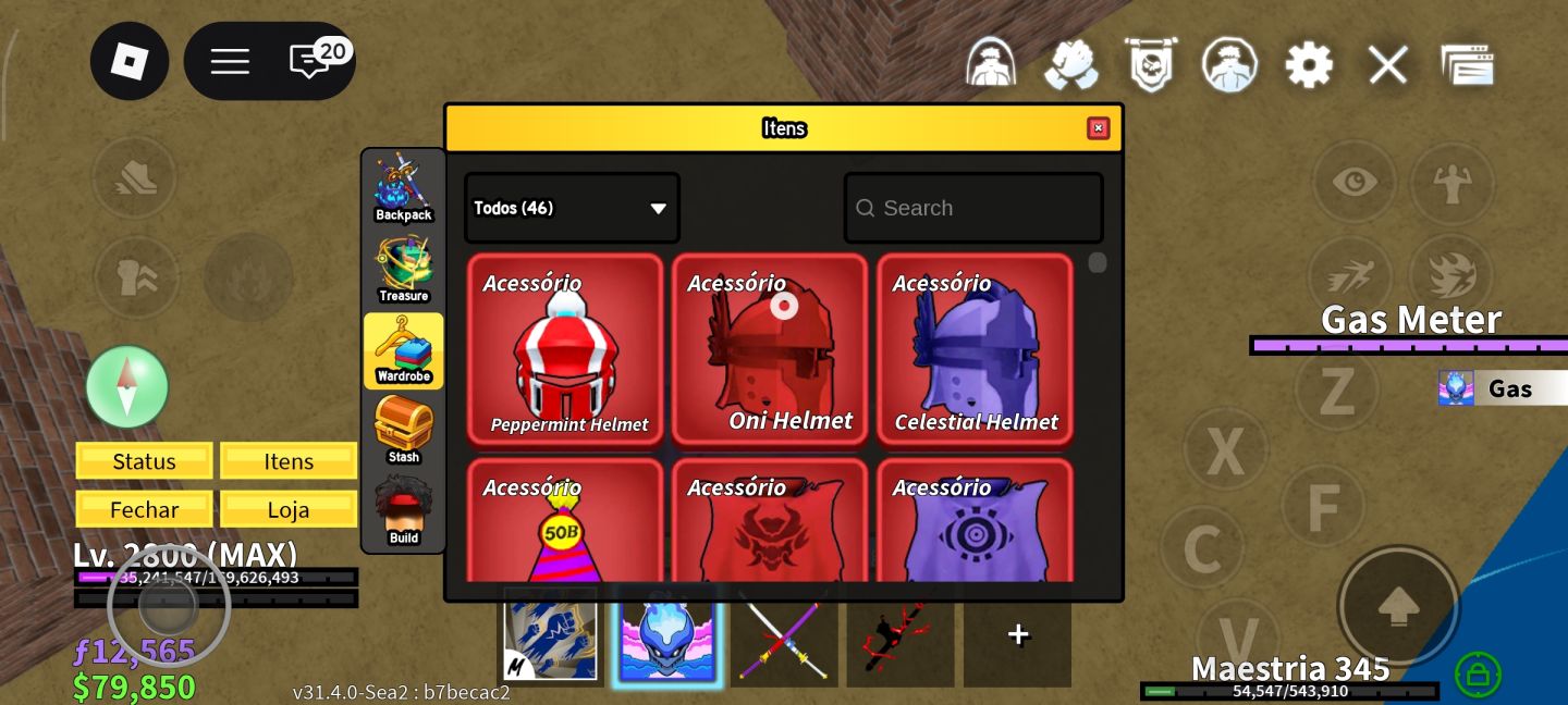 Conta Nível Máximo (Lv. 2800) | Cursed Dual Katana e Frutas Míticas