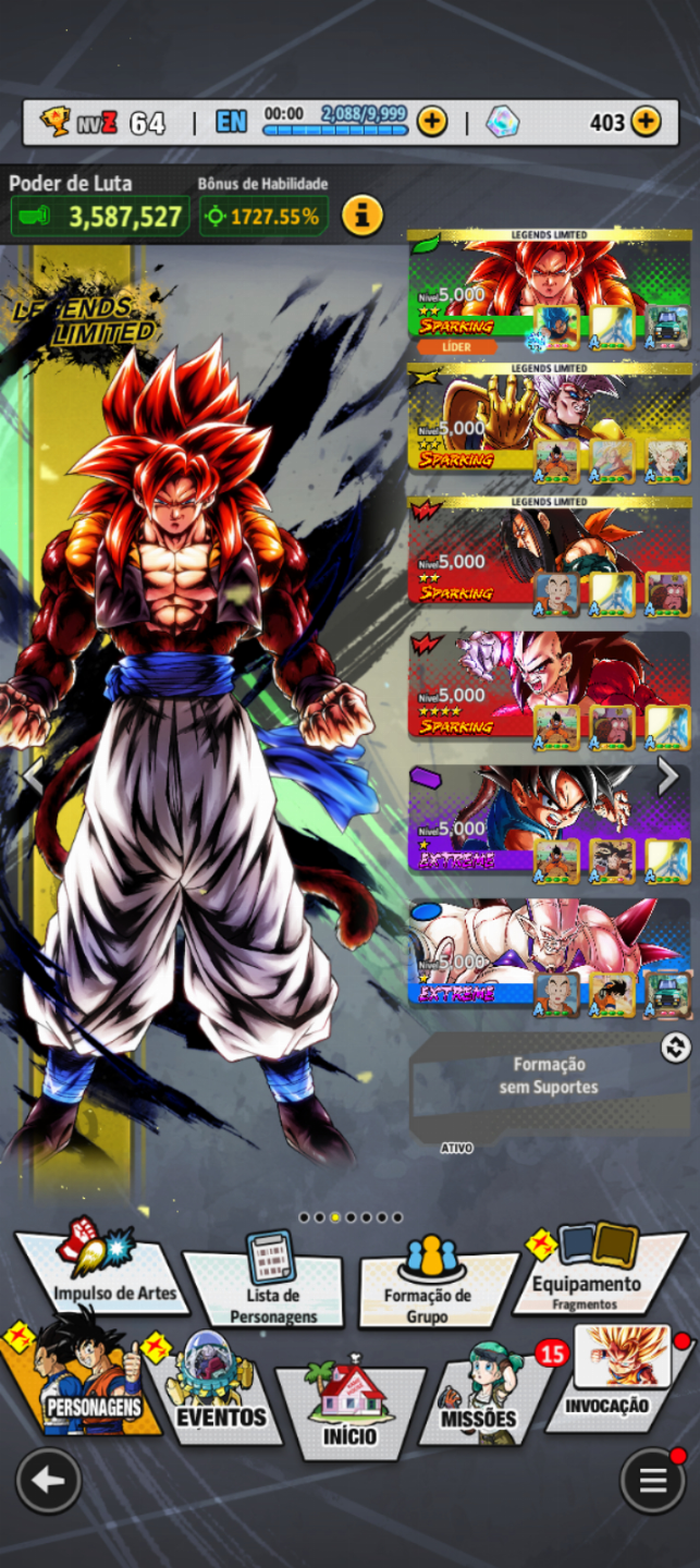 CONTA DBL - NIVEL 64 | ULTRA GOKU SSJ + LLs [ENTREGA AUTOMÁTICA]