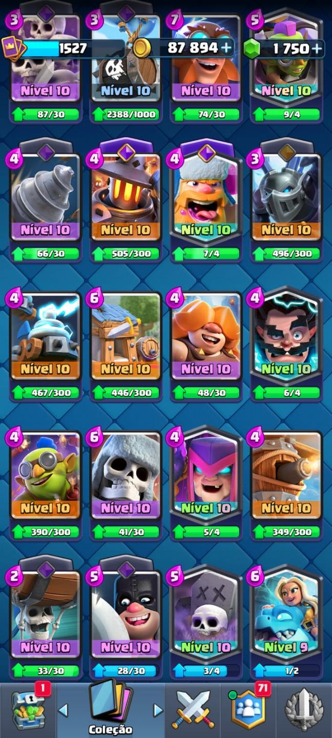 Conta Clash Royale à venda nível avançado! mande sua proposta