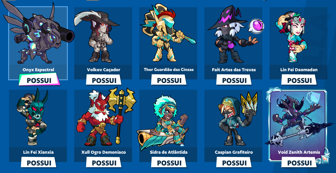 Conta de brawlhalla rara! Foice de outono + lv 100 artemis (muitas skins)