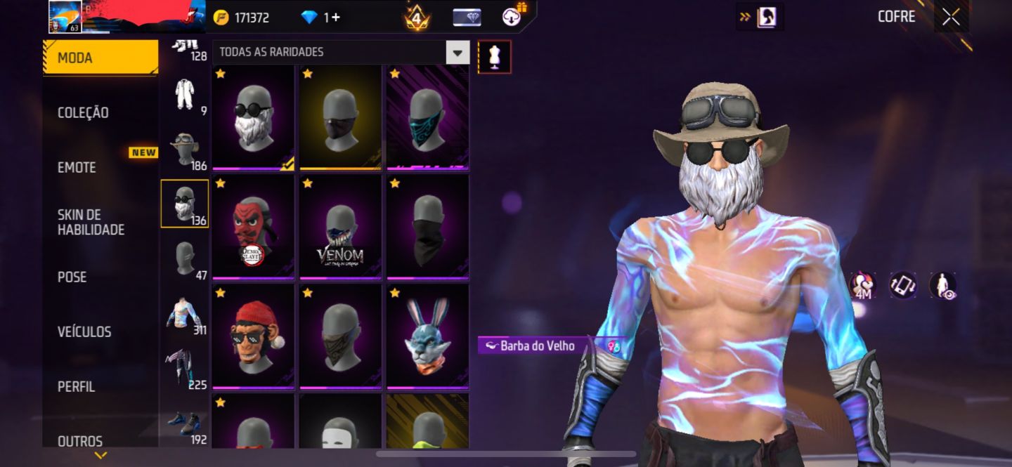 CONTA FF LV 63 | ANGELICAL AZUL + PUMA + JAZZ + BARBINHA + XM8 FRANGO + PUNHO
