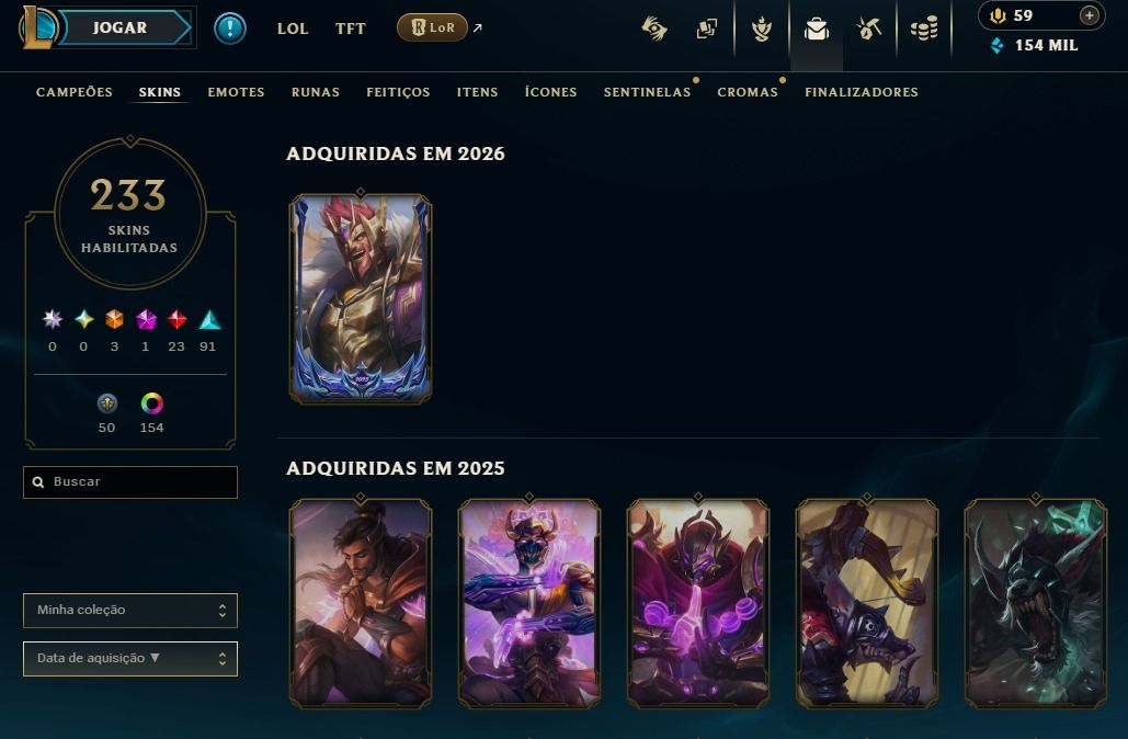 Conta League of Legends Honra 5 MMR Diamante