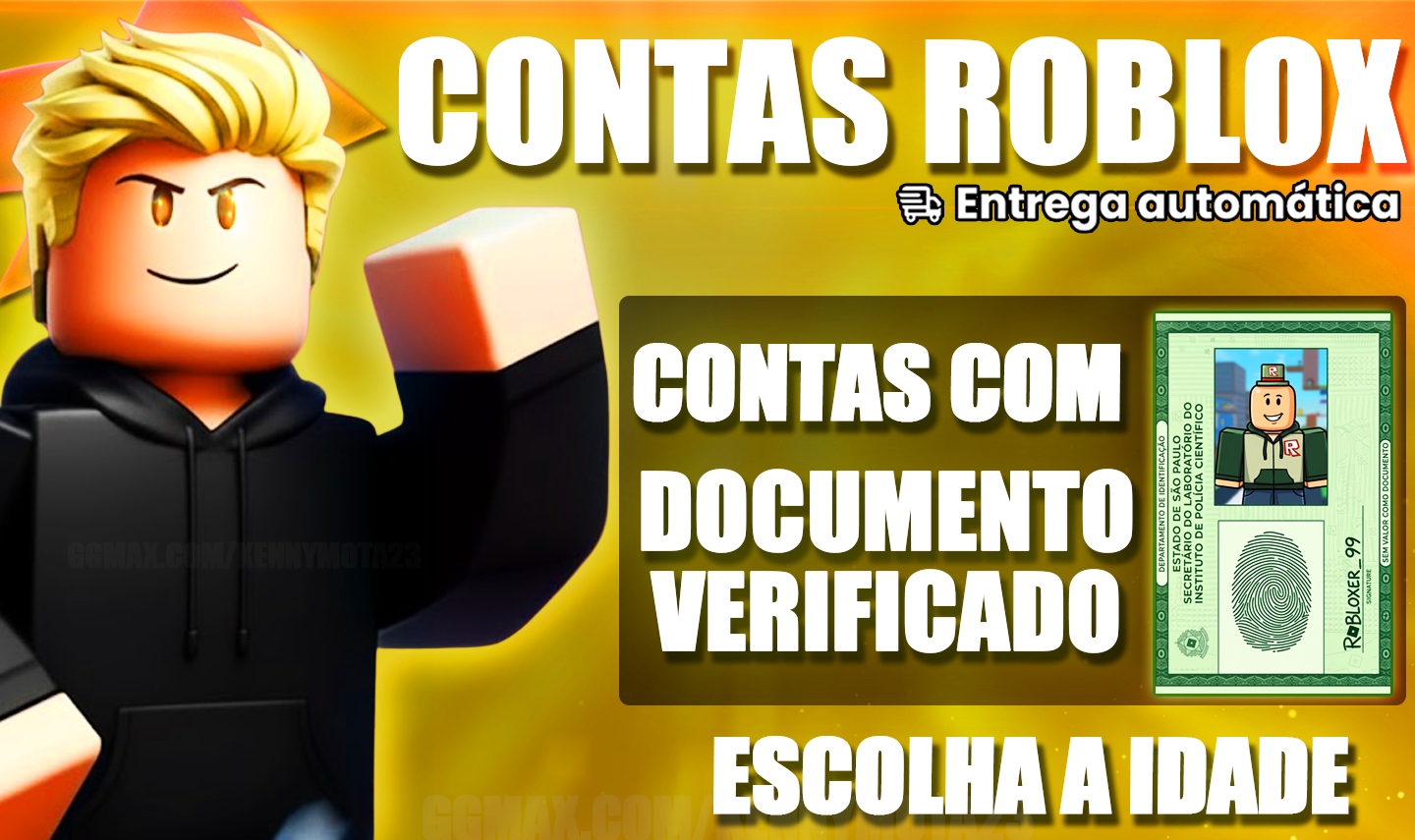 [MELHOR PREÇO] CONTAS ROBLOX VERIFICADAS COM DOCUMENTO + VC - ENTREGA AUTOMÁTICA