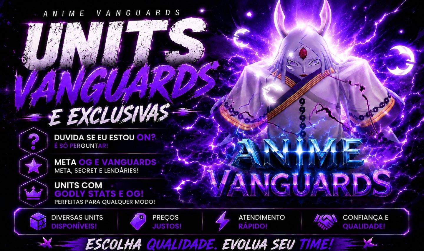 Anime Vanguards Units a Venda