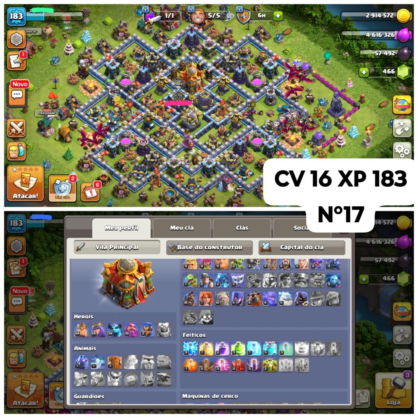 [ CONTAS E CLÃNS CLASH OF CLANS/FULL/ SEMI FULL/ RUSHADINHAS/ PROMOÇÃO 40 % OFF