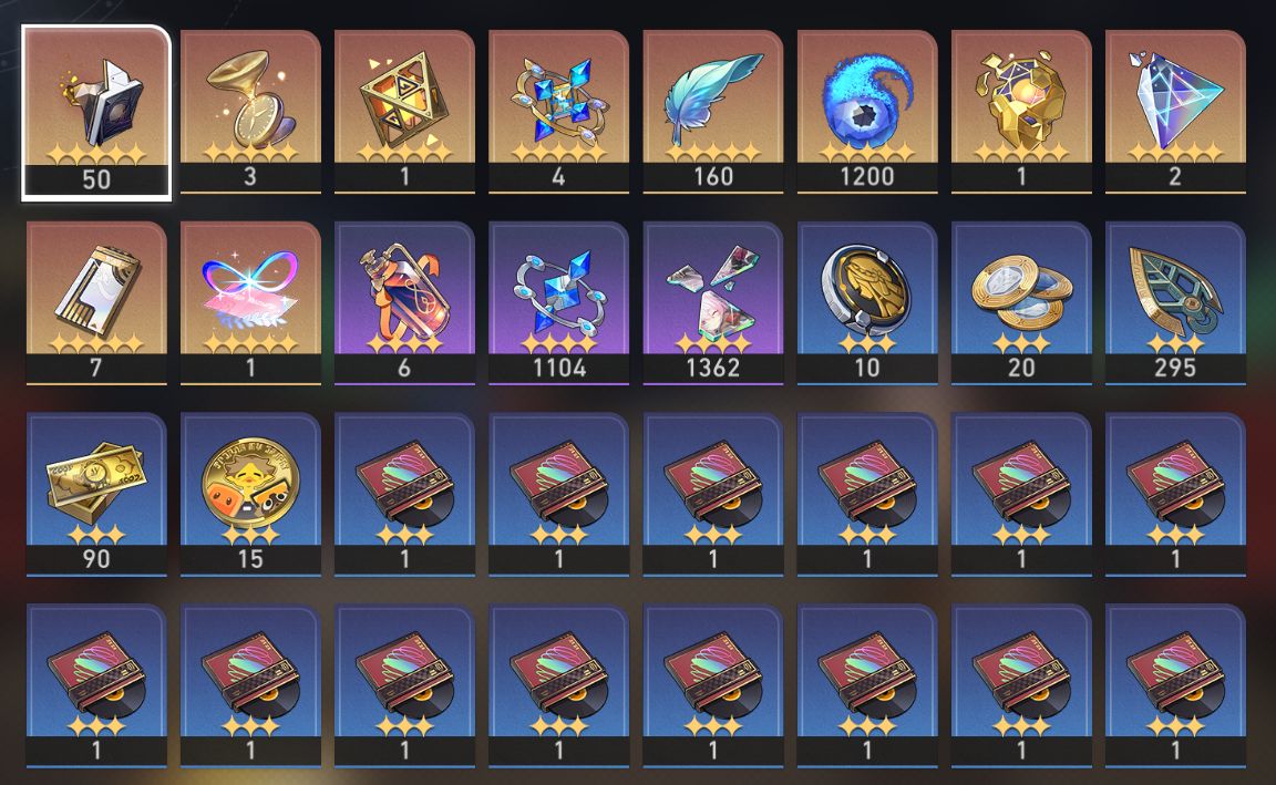 Conta Star Rail com todos da collab Gilgamesh E1 muito conteudo para farm 19Lx5