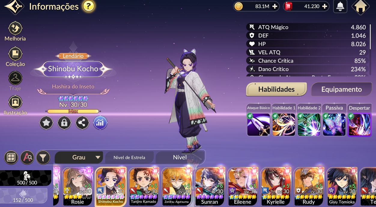 Conta Seven Knight REBIRTH 40.000 Rubis | Server NA + Collab T6