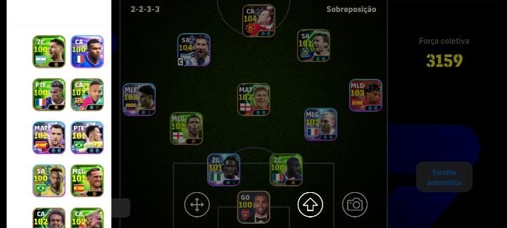 Conta Efotboll com belligham messi e etc