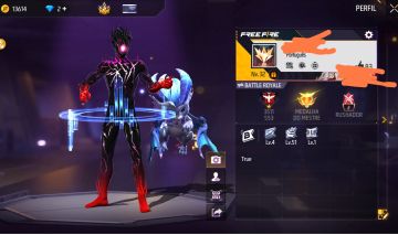 CONTA FREE FIRE RANK MESTRE LVL30 SKIN SUPER VÁCUO BANNER ELITE
