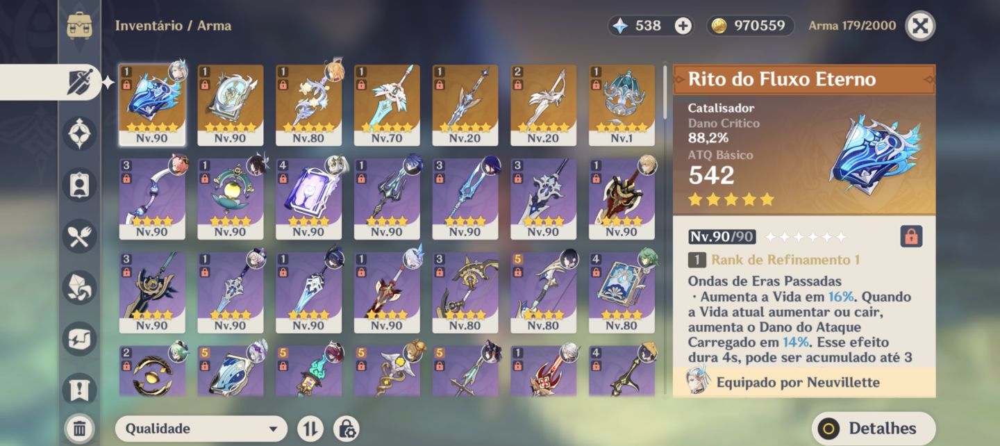 Conta level 60 Genshin Impact (servidor: Europa)