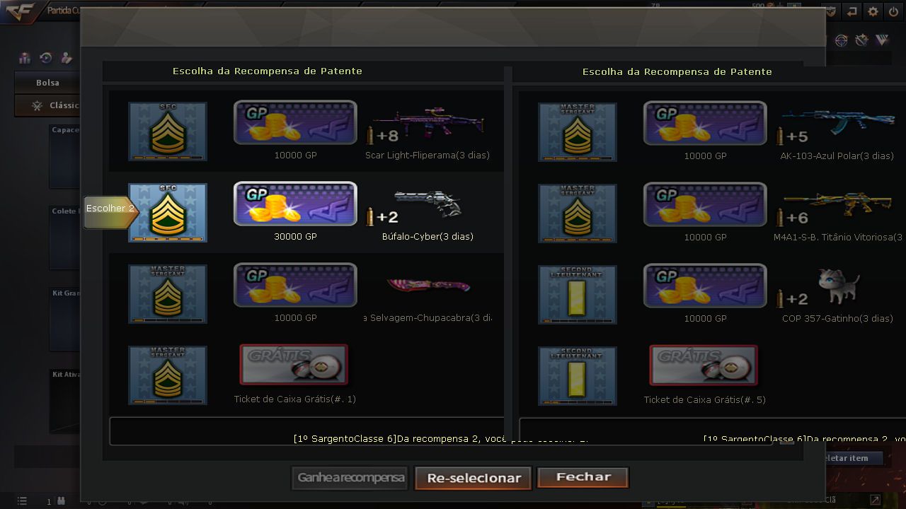 CONTA CROSSFIRE NOVA BARRINHA DE OURO VIP TEMPORARIAS E MN FREE- COD SKY