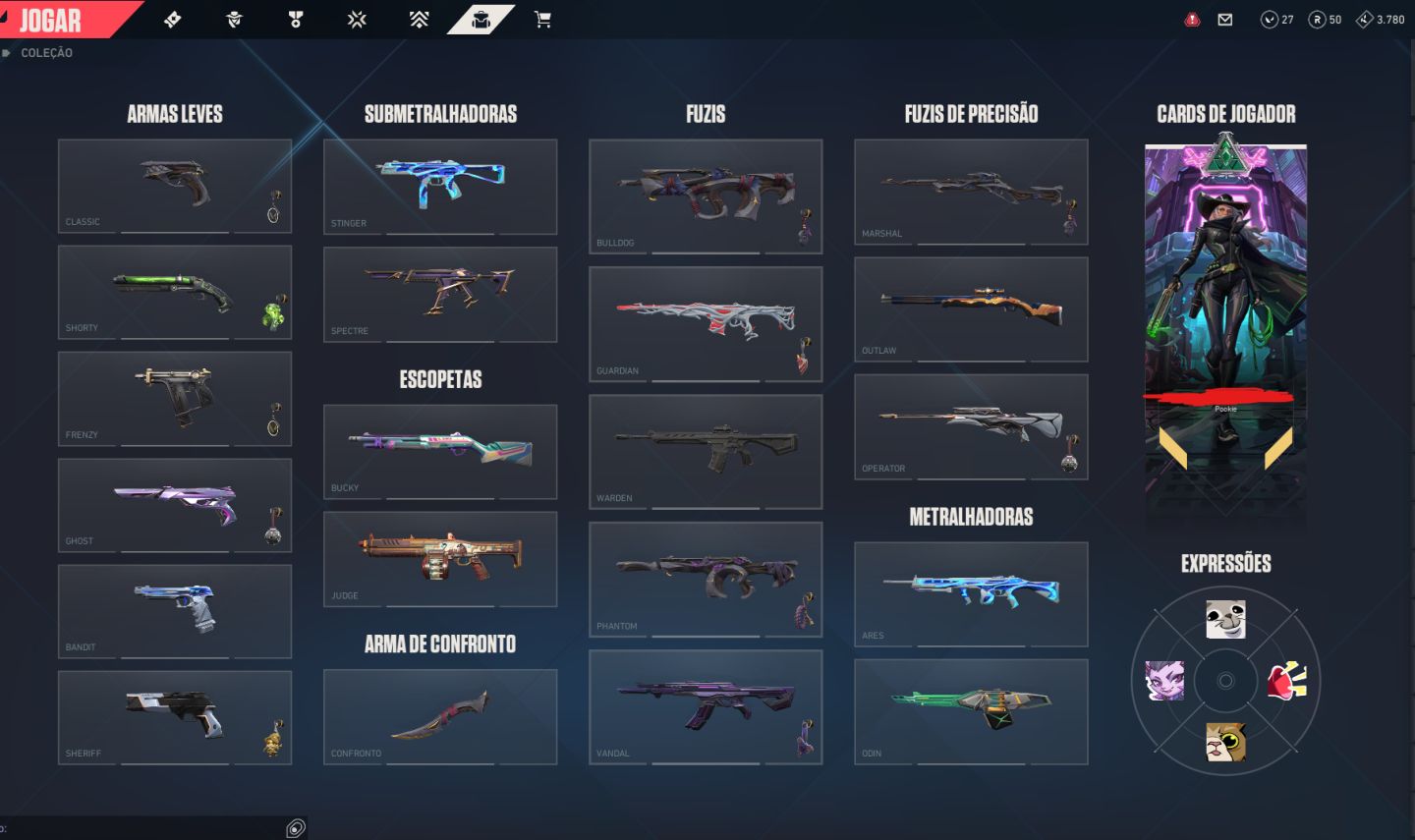 Conta de vava perfeita cheia de skins (1.5K+)