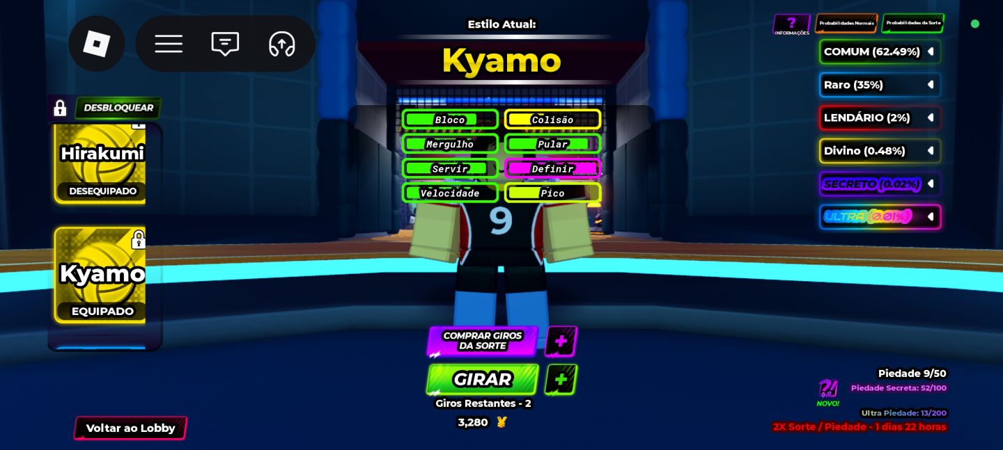 Volleyball Legends | FORÇA DIVINA + ESPIGA DE CURVA + Kyamo e Hirakumi