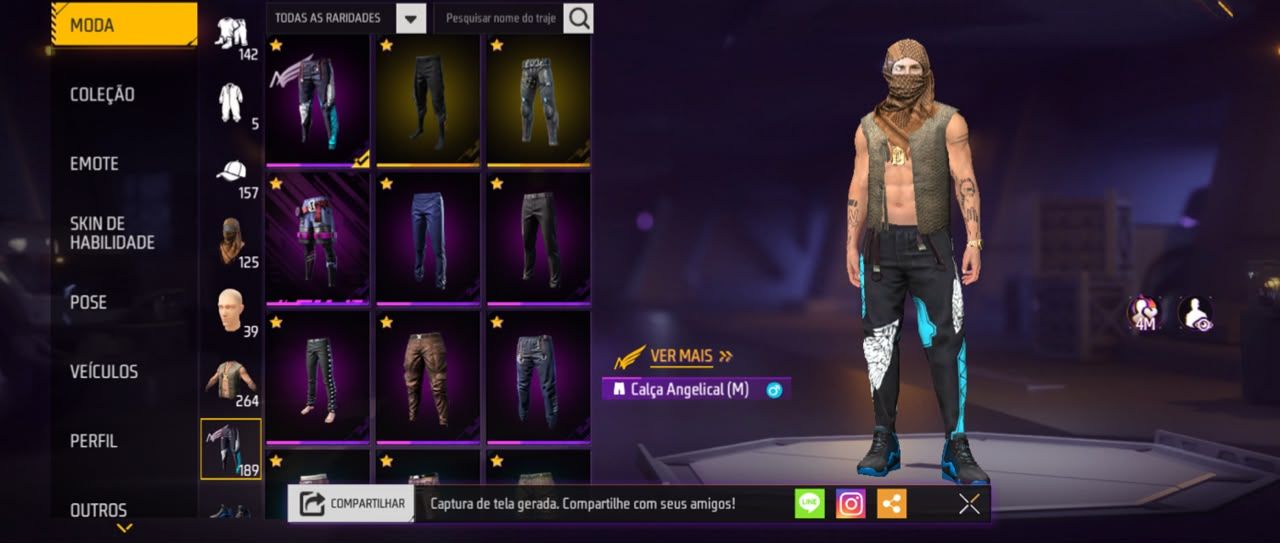 CONTA FF LVL 65 COM ANGELICAL AZUL + ARMAS ATRIBUTADAS