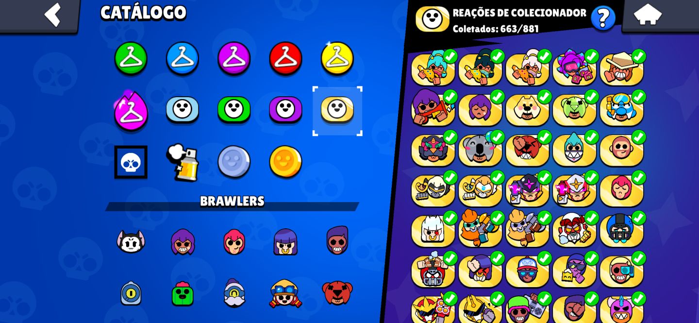 Conta Brawl Stars 83k Troféus, Todos Brawlers, 400+ Skins, Mestre, 46 HC Full!