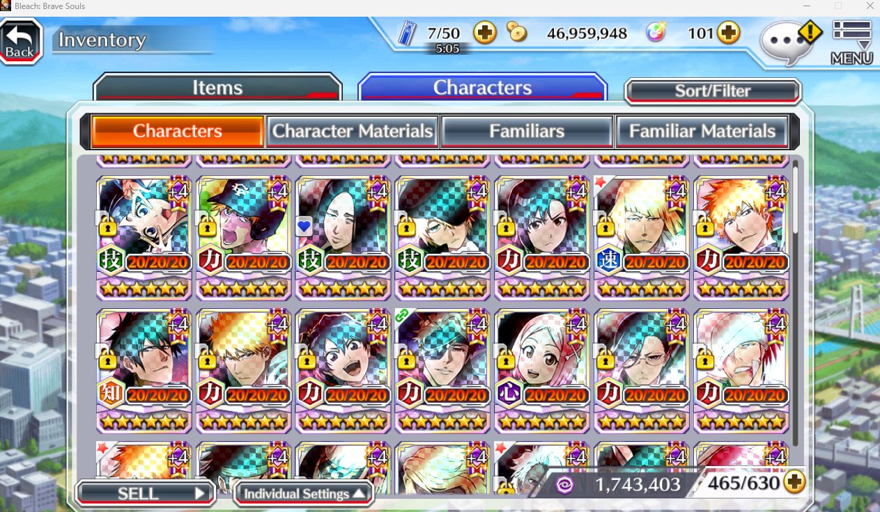 Conta Bleach Brave souls Focada em Guild Quest