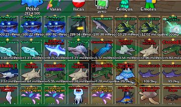 CONTA FISH IT LVL 866 + ELEMENT ROD +113M MONEY + 11 SECRETS + BARCOS NATALINOS