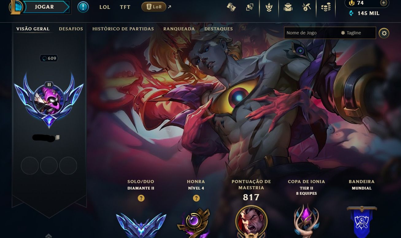 CONTA LOL/VALORANT - MMR MESTRE (LOL) - MUITA SKIN NOS 2 JOGOS! 100% SEGURO!