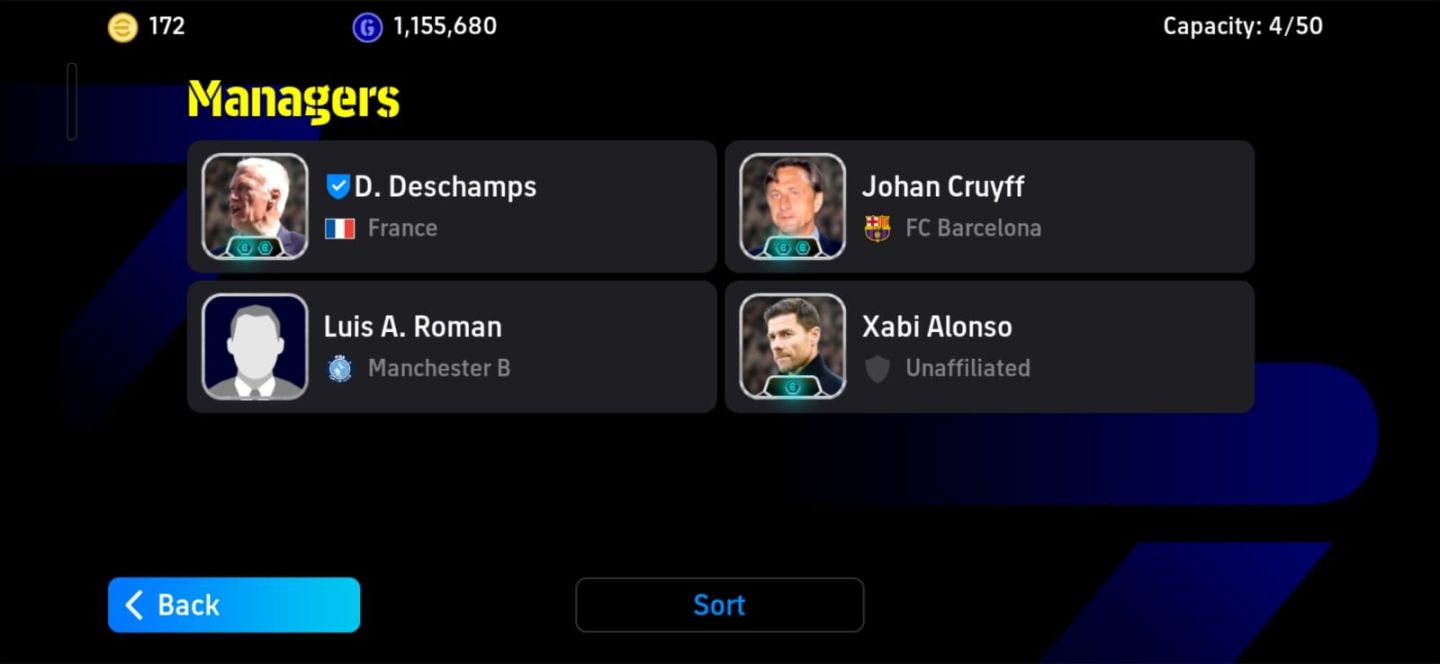 Conta Efootball (jogadores de pack, Aguero, Rijkaard, Beckenbauer, Rummenigge)