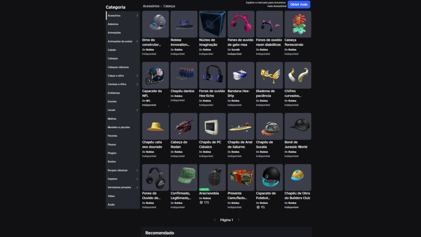 Conta antiga rara roblox 2009 , badge , chapeu builder, 2.3k robux e cabeça rara