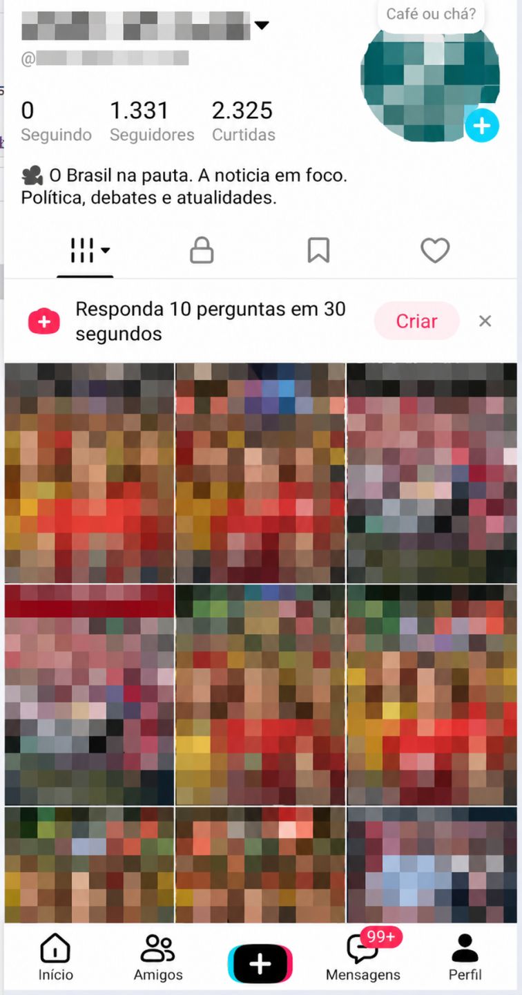 CONTA TIKTOK COM LIVE 1.331 SEGUIDORES REAIS