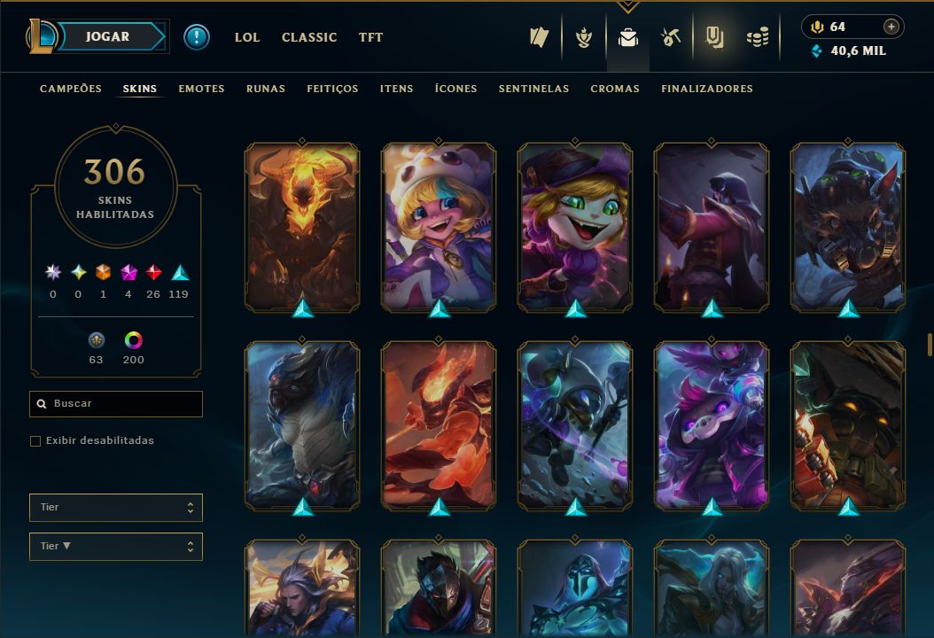SKIN SETT FLORESCER ESPIRITUAL + [CONTA COM 300 SKINS HABILITADAS] + TROCA NICK