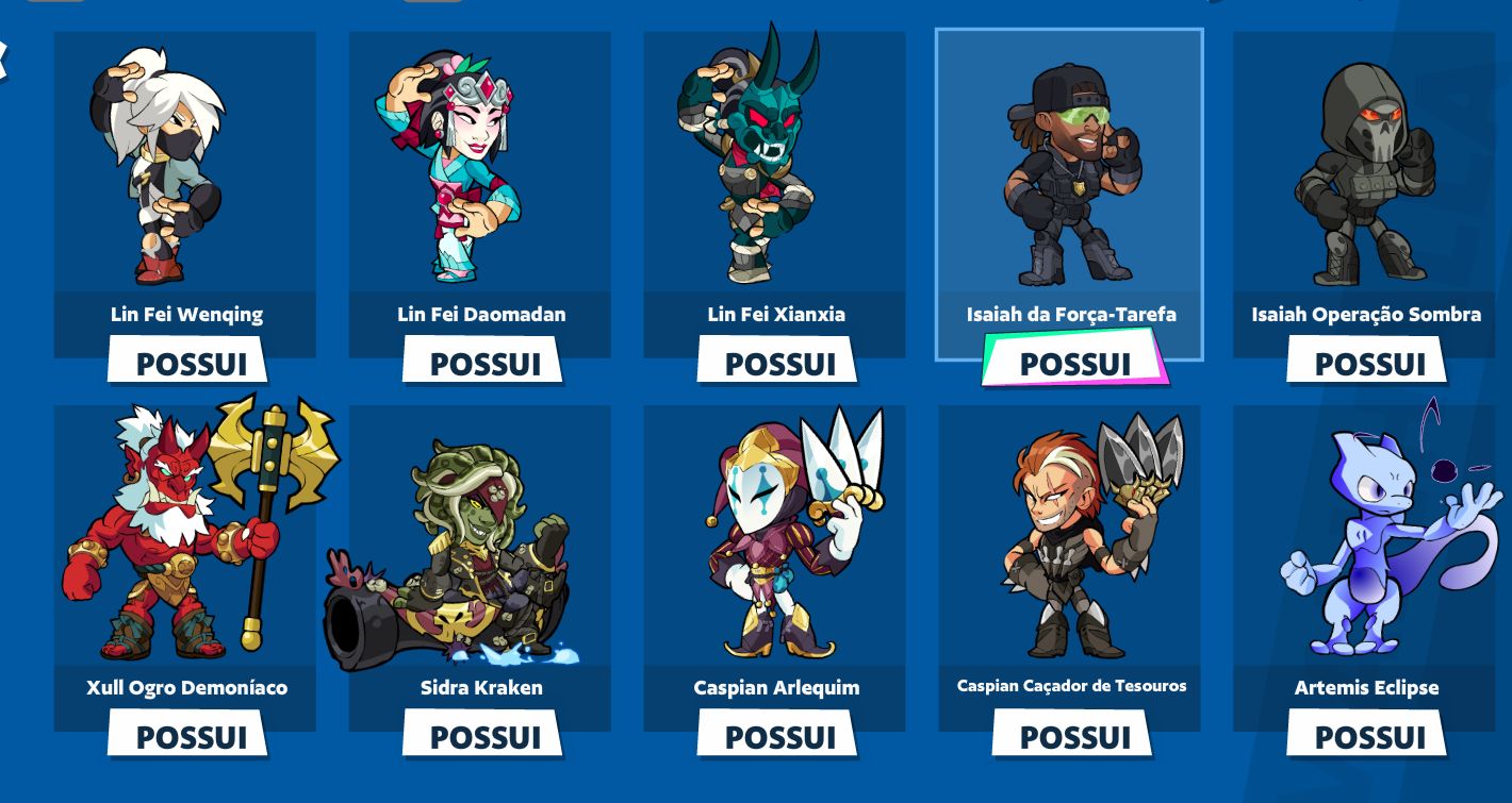 Conta Steam Nível 4 | Brawlhalla 1.9k Horas + Passe 9, 4, 7, 13, 8, 10 + 76 Skin