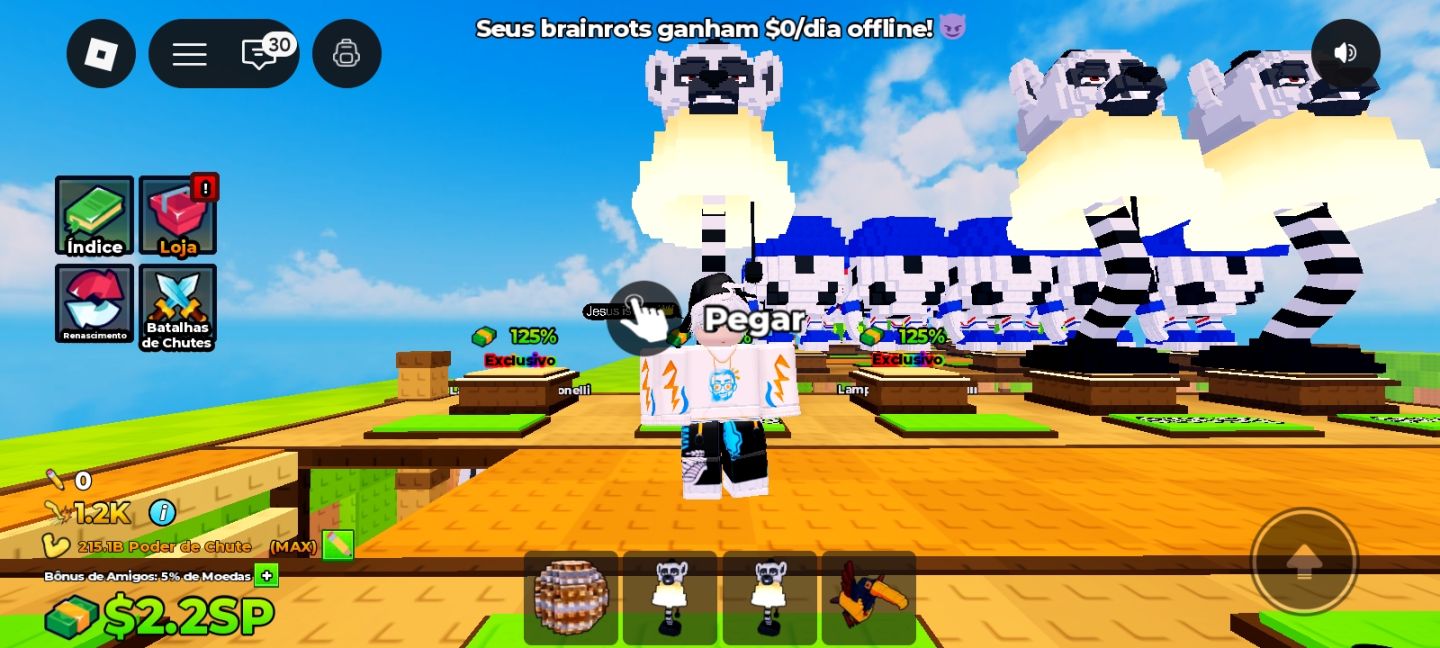 Kick a Lucky block(chute um bloco da sorte muitos brainrot bons e exclusivos