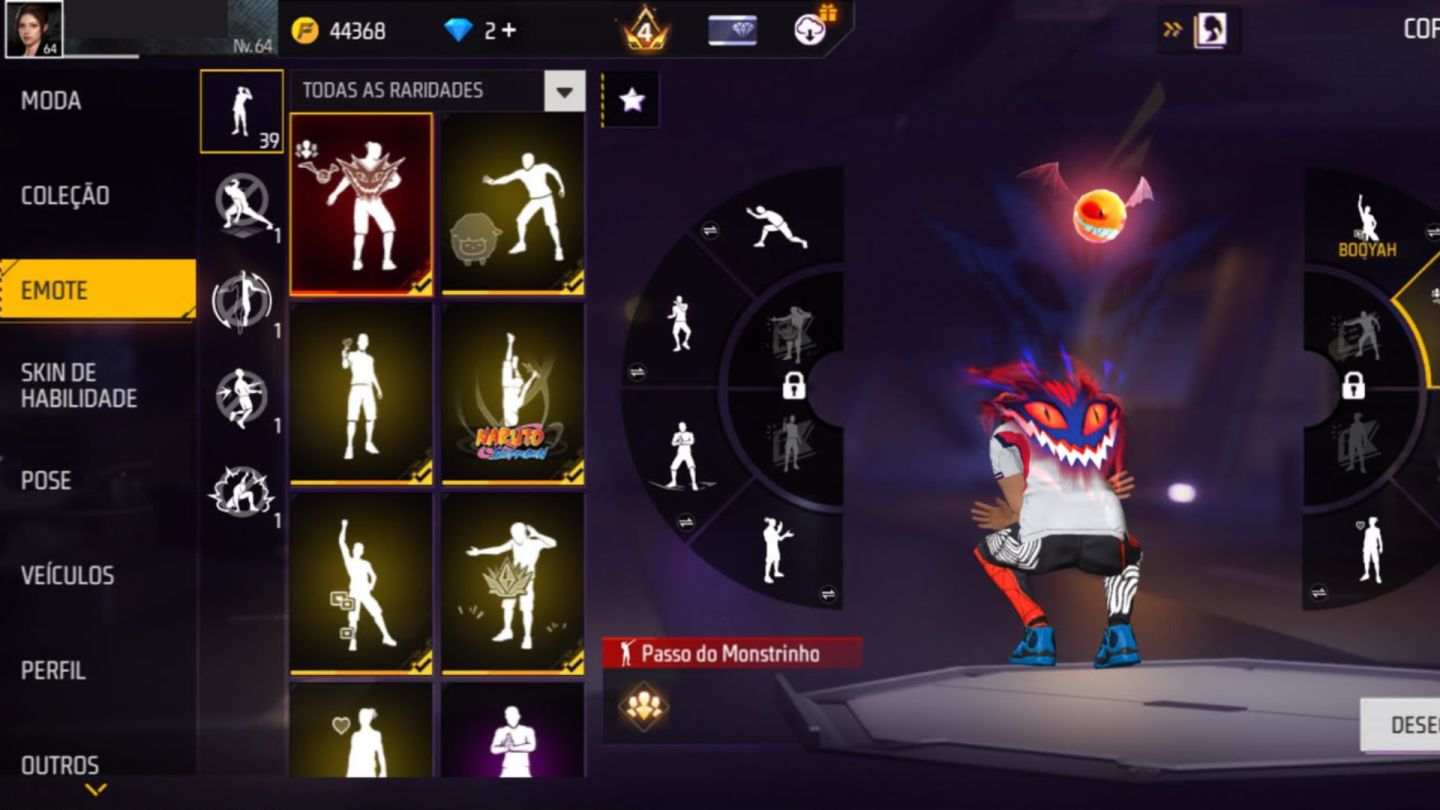 Conta Free Fire Gemada Prime 4 - Conta com Calça Angelical Vermelha!
