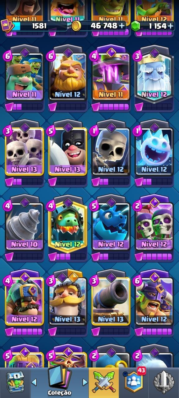 Conta clash royale +10k troféus 10 anos