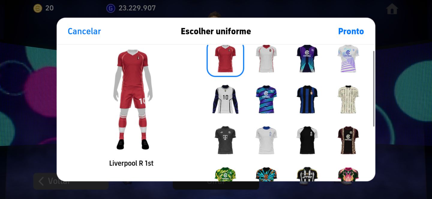 Conta efootball mobile top com uns metas