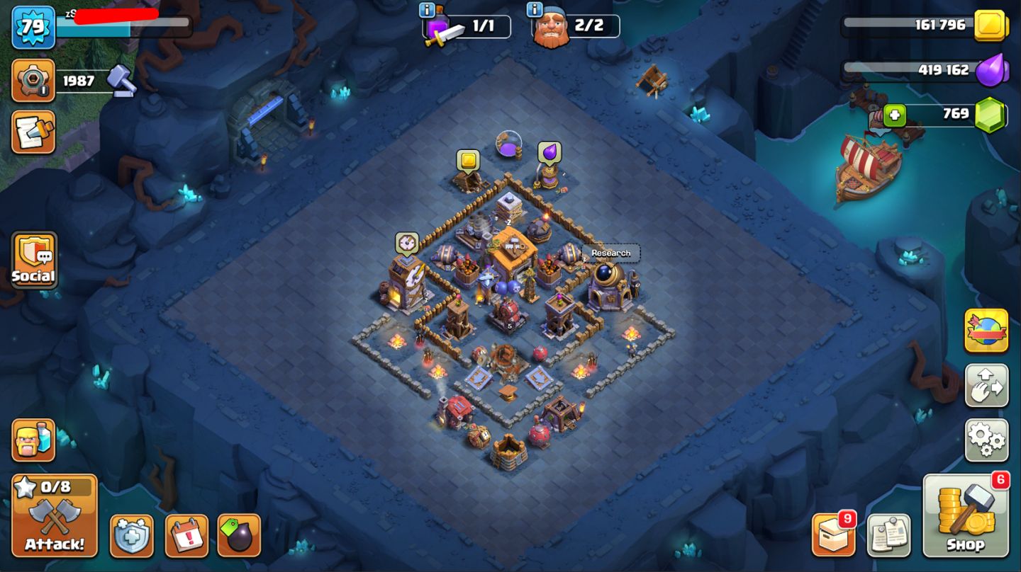 ZS | Clash of Clans TH10 full lv78 | BB 5 full | 700 gems