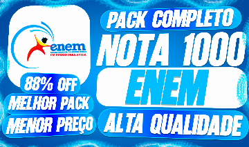 (APENAS HOJE 88% OFF) PACK TUDO O QUE VOCÊ PRECISA SABER PARA TIRAR NOTA 1000!