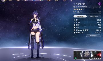 Conta honkai star hail (acheron + assinatura, aventurine + assinatura)