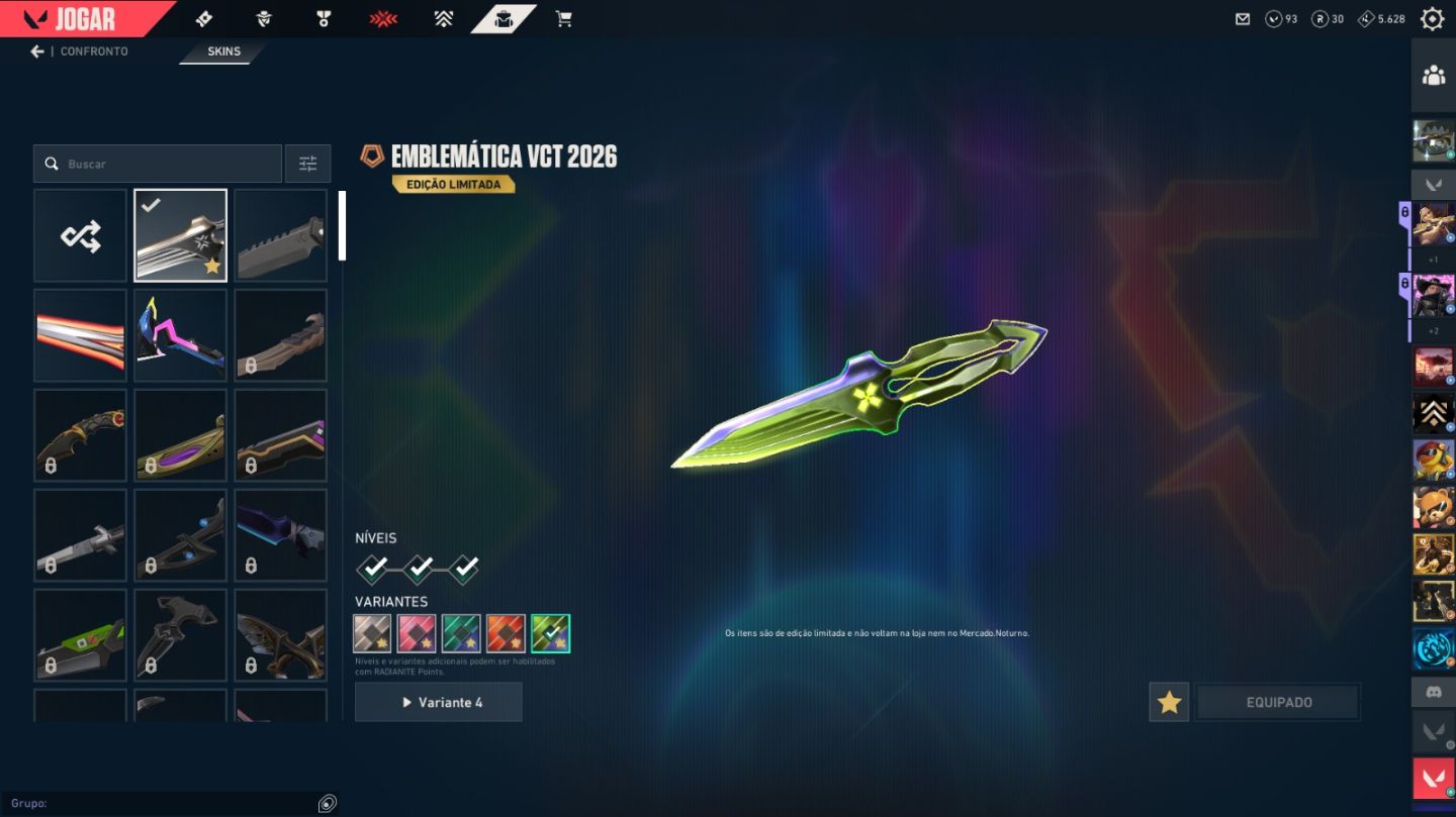Conta valorant com varias skins inclusive 2 limitadas