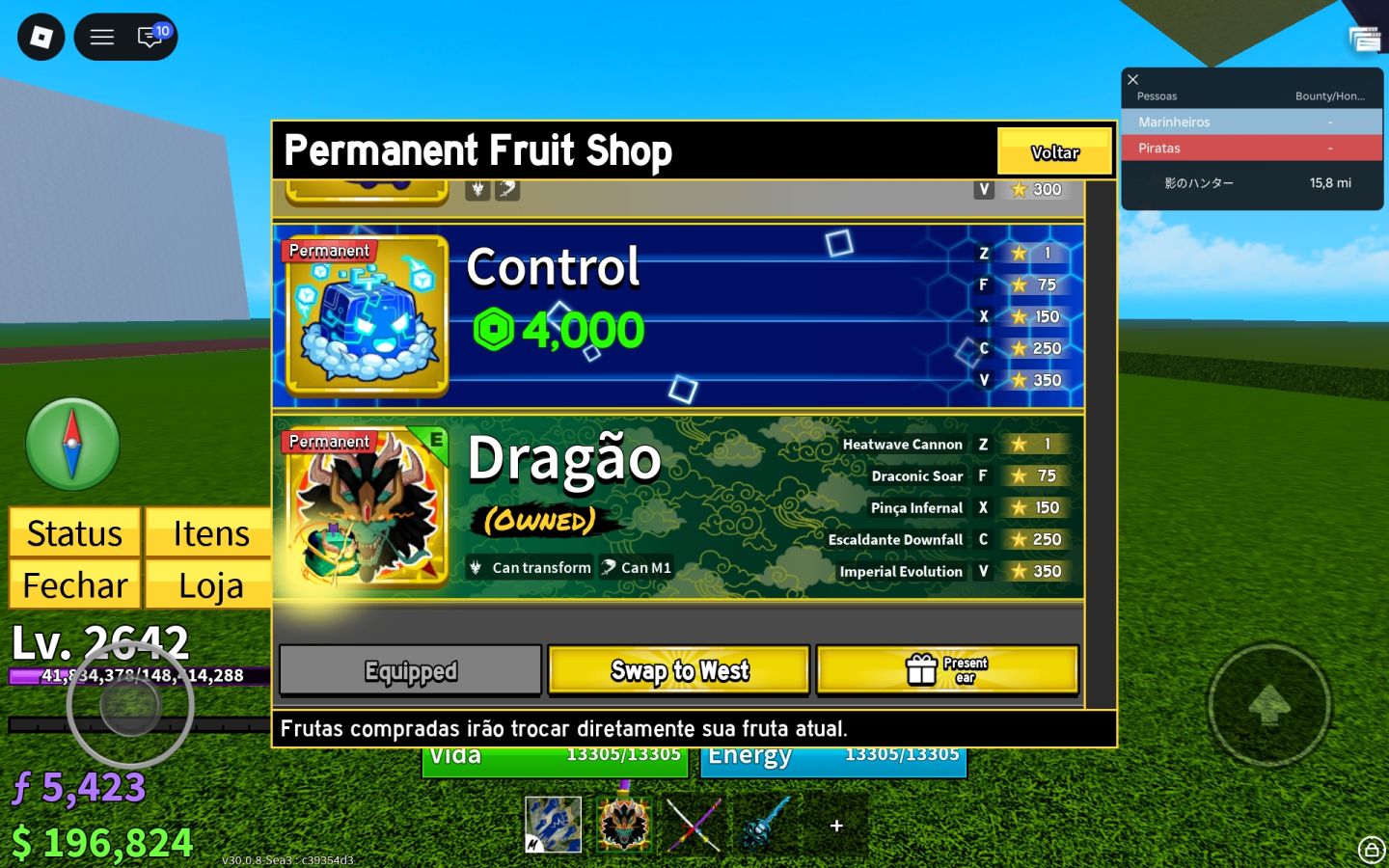 Conta blox fruits