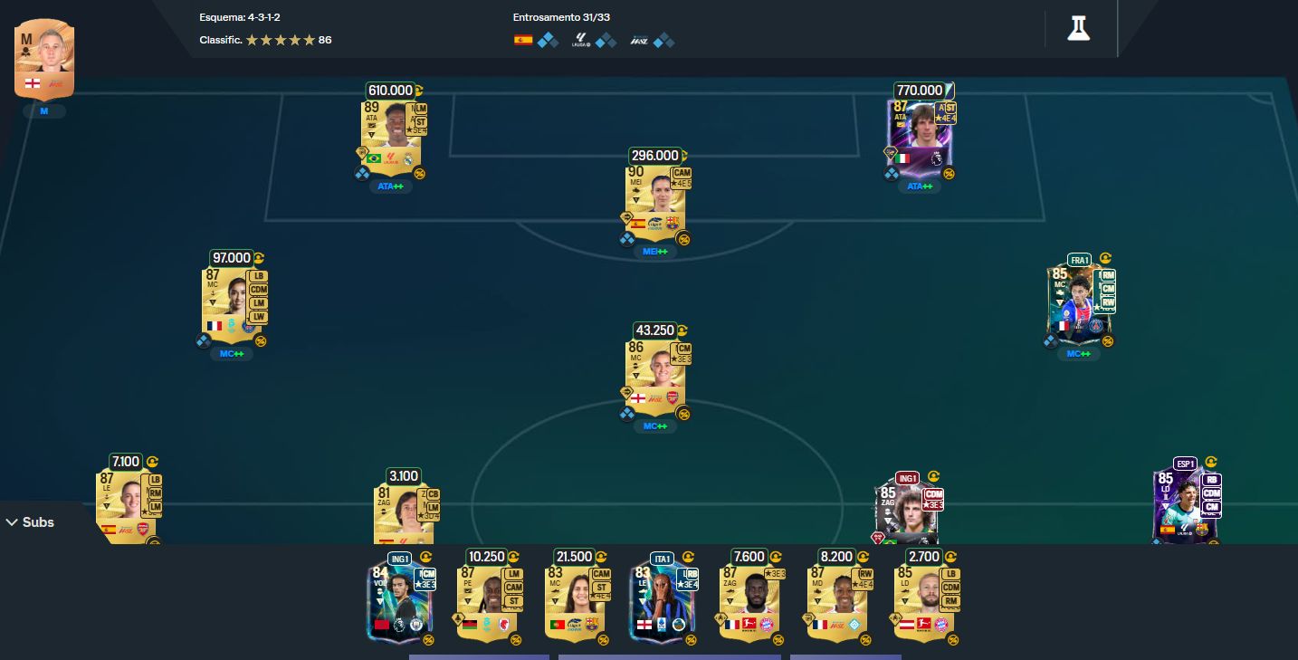 Conta FC27 ULTIMATE com time montado para WL