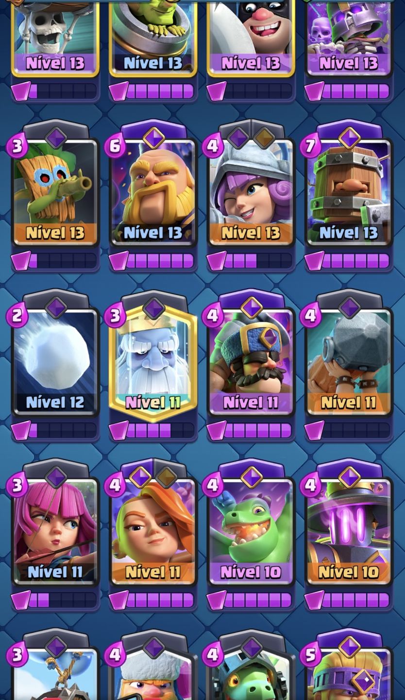 Conta Clash Royale Conta antiga mais 10 anos, varias skins e cartas