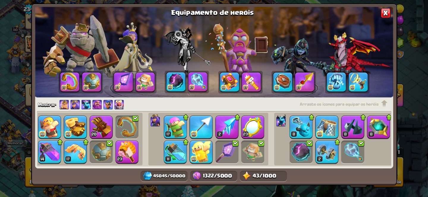 Conta de Clash off Clans e Clash royale