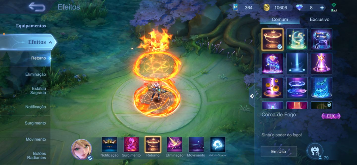 Conta mobile legends skins de street fighter e jujutsu