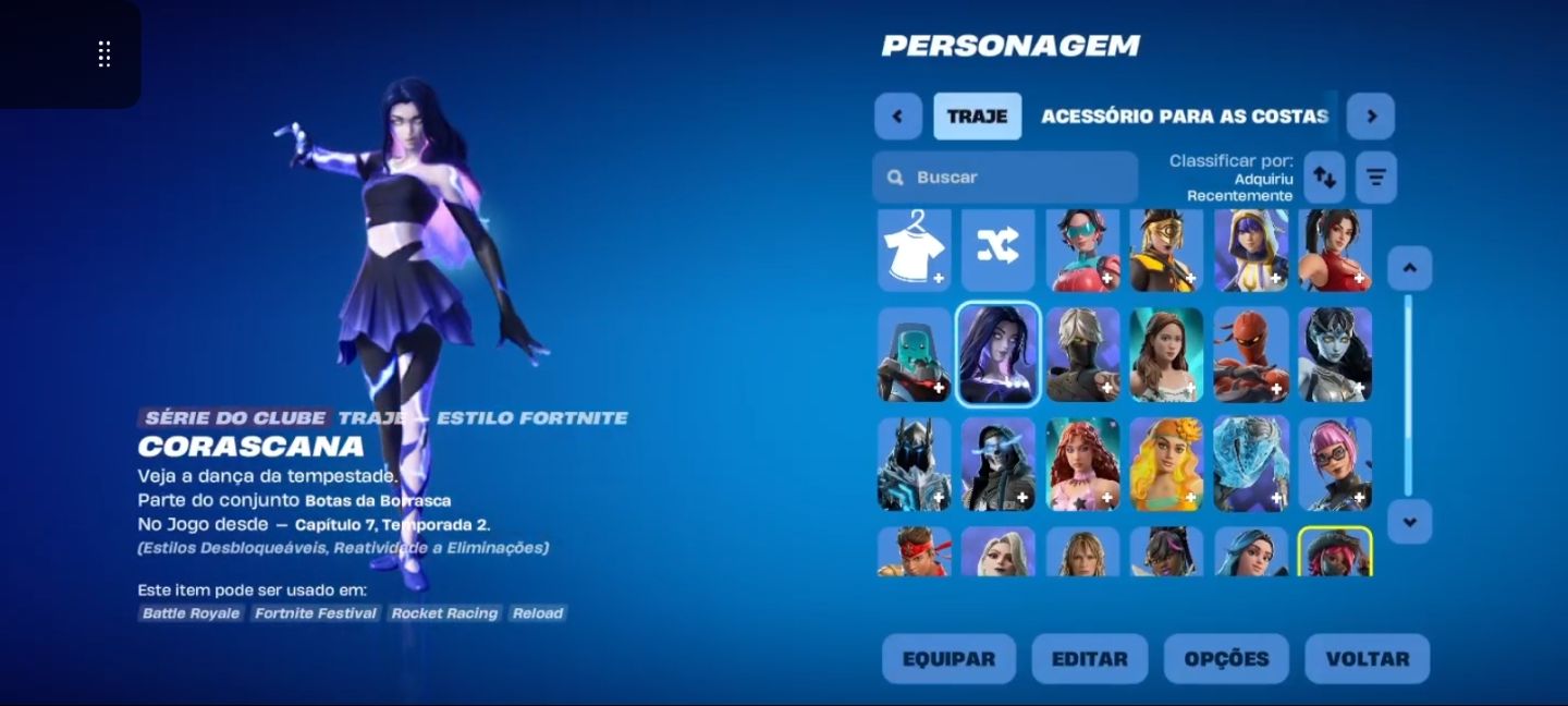 Conta de fortnite com clubes