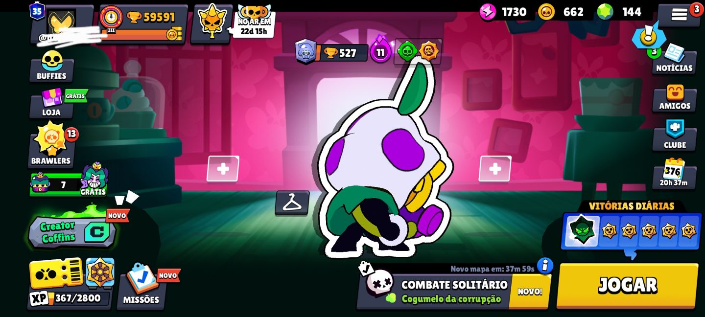 CONTA BRAWL STARS 59K, SOLAR I, LENDÁRIA!