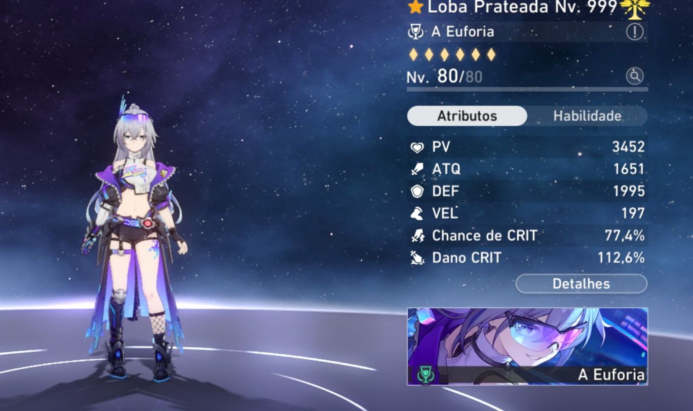 Conta Star Rail Silver Wolf lvl 999 E1+assinatura