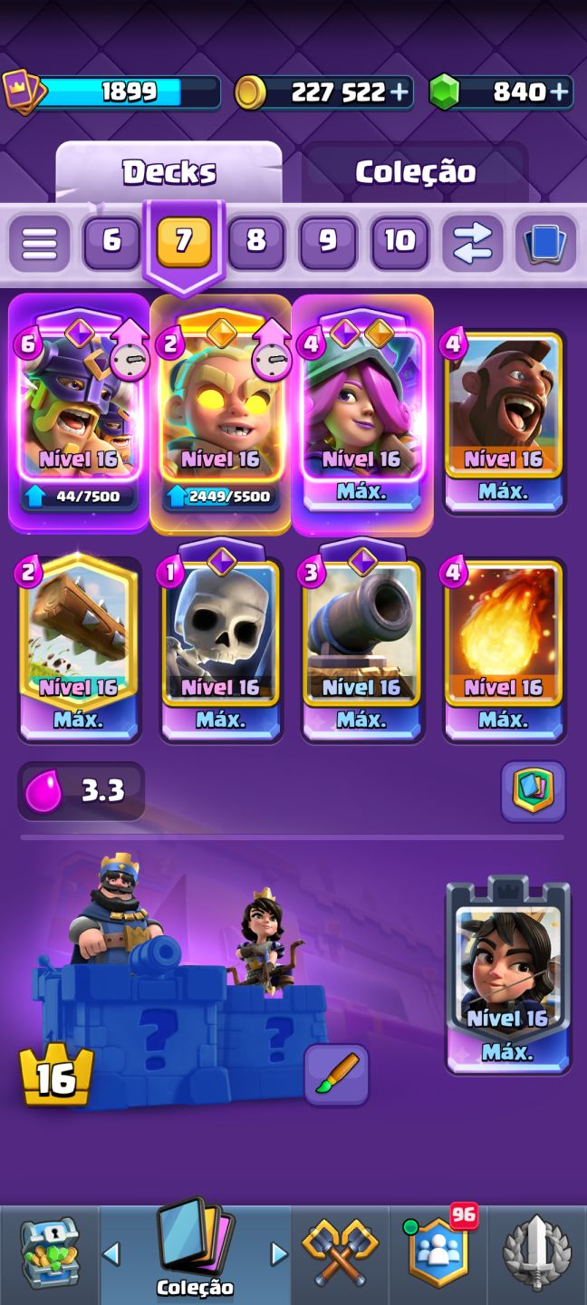 UMA DAS MELHORES CONTAS DE CLASH ROYALE EXTREMAMENTE BEM CUIDADA PRA SAIR RÁPIDO
