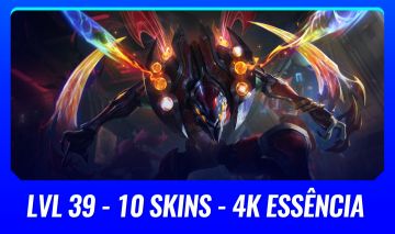 ( LVL 39 10 SKINS ) 4K ESSÊNCIA LARANJA - 30 CHAMPS ( SERVER BR - SEM ELO )